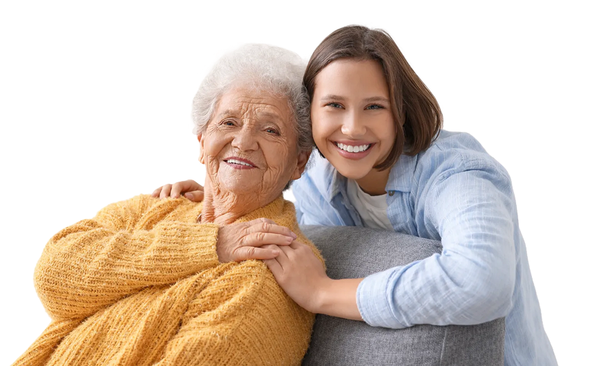 Großmutter mit Enkelin